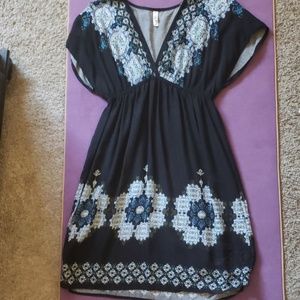 Black Floral Xhilaration Dress, Size Medium